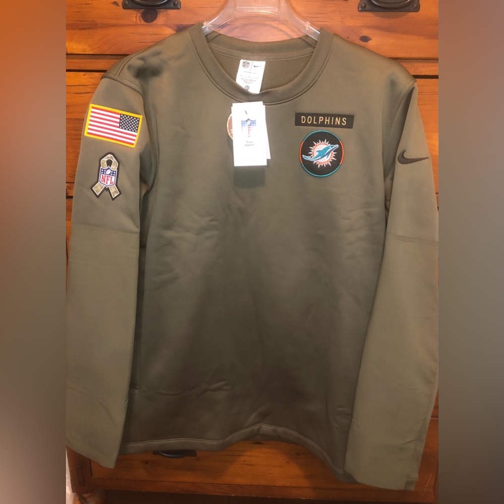 Nike Miami Dolphins “Salute to Service “ Sideline Pullover IH5854 Men’s Size XL